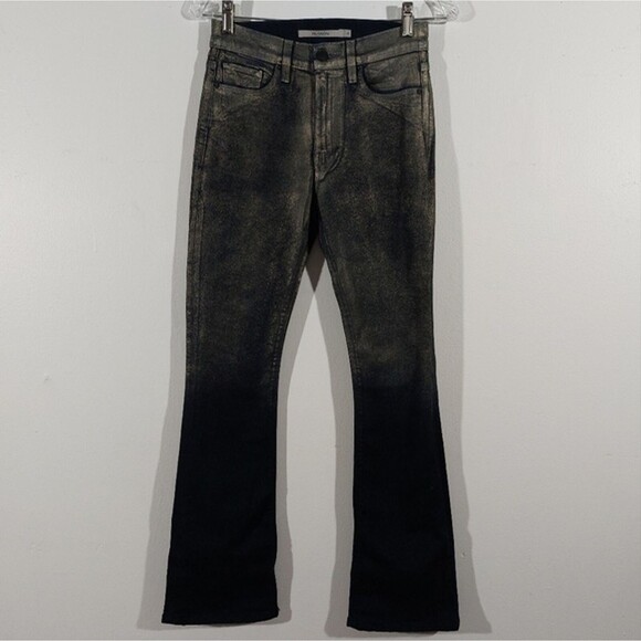 Hudson Barbara High-Rise Bootcut Jeans in Ombre Foil Size 25 - Picture 1 of 12